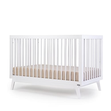 dadada Baby Soho 3-in-1 Convertible Crib to Toddler Bed – Wooden Crib Made in Italy, GREENGUARD Go...