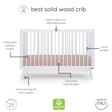 dadada Baby Soho Crib - Convertible, GREENGUARD Certified