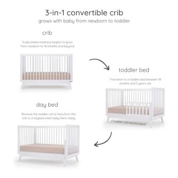 dadada Baby Soho Crib - Convertible, GREENGUARD Certified