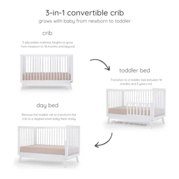 dadada Baby Soho Crib - Convertible, GREENGUARD Certified
