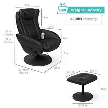 Comfortable Electric Massage Recliner Chair with Ottoman