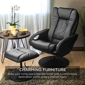 Comfortable Electric Massage Recliner Chair with Ottoman
