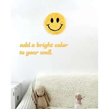 Ohocut Smiley Face Tufted Wall Decor for Aesthetic Vibes