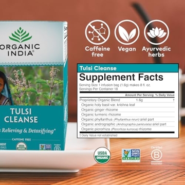 Organic India Tulsi Detox Tea - Stress Relief & Cleansing