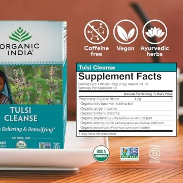 Organic India Tulsi Detox Tea - Stress Relief & Cleansing
