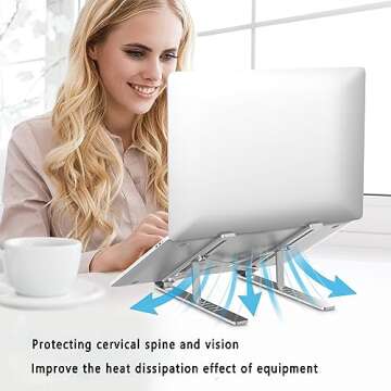 T Legend Extremely Light Laptop Stand, 95g(0.2 lb), Very Portable and Use Anywhere, Compatible with ...