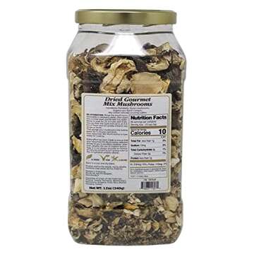 The Wild Mushroom Co. Dried Gourmet Mix European Mushrooms 12 Ounces (340g)