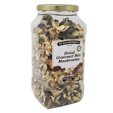 The Wild Mushroom Co. Dried Gourmet Mix European Mushrooms 12 Ounces (340g)