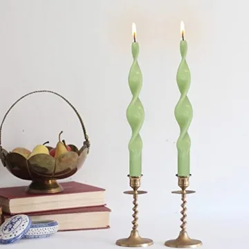 Unique Spiral Taper Candles for All Occasions - Set of 2