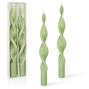 Unique Spiral Taper Candles for All Occasions - Set of 2