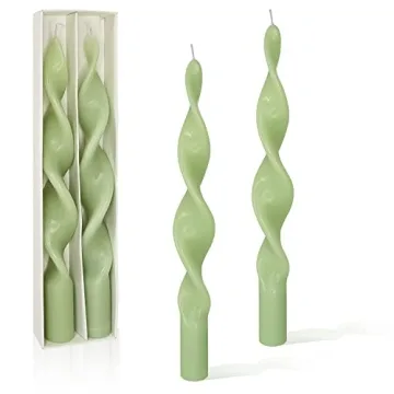 Unique Spiral Taper Candles for All Occasions - Set of 2