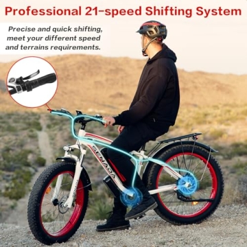SENADA 1000W Electric Bike 30MPH Long Range Fat Tire