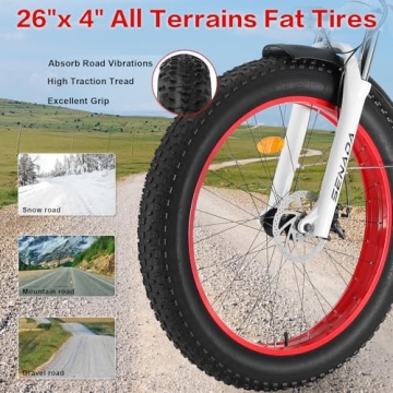 SENADA 1000W Electric Bike 30MPH Long Range Fat Tire