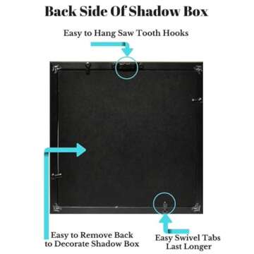 Tasse Verre 8x8 White Shadow Box Frame for Keepsakes