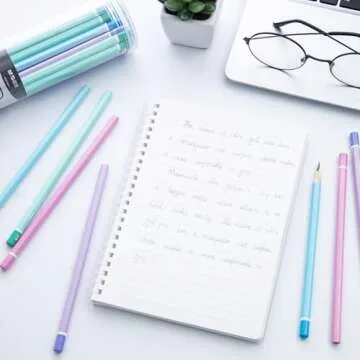 M&G 30 Pcs Hexagon Colored Pencils for Kids, Multicolor HB Unsharpened Pencils Graphite Wood Pencils with smooth writing for School, Office Supplies, Painting, Sketching, Weddings, Party