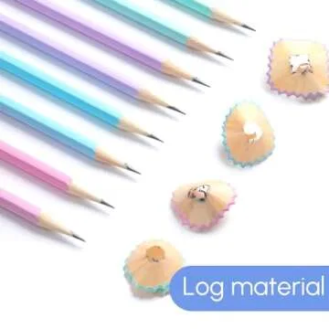 M&G 30 Pcs Hexagon Colored Pencils for Kids, Multicolor HB Unsharpened Pencils Graphite Wood Pencils with smooth writing for School, Office Supplies, Painting, Sketching, Weddings, Party