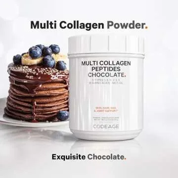 Codeage Multi Collagen Chocolate Protein Powder - 5 Types