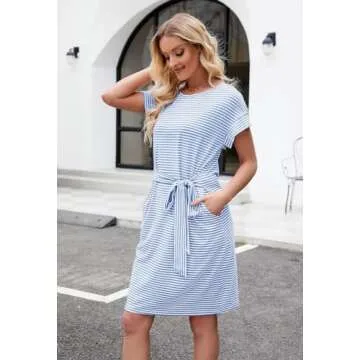 Stylish MEROKEETY Summer Tie Waist Dress for Women