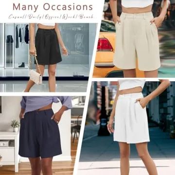 Stylish High Waist Bermuda Shorts for Summer Comfort