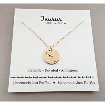 Elegant Taurus Zodiac Necklace - Gold Filled Astrology Jewelry