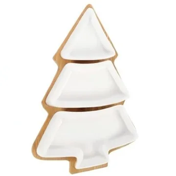 Angoily Christmas Tree Platter Serving Tray for Holidays