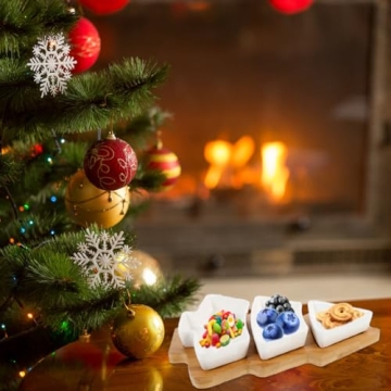 Angoily Christmas Tree Platter Serving Tray for Holidays