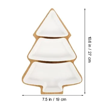Angoily Christmas Tree Platter Serving Tray for Holidays