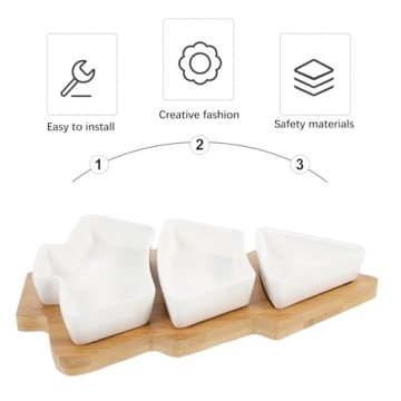 Angoily Christmas Tree Platter Serving Tray for Holidays