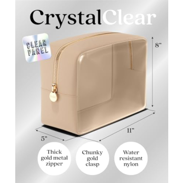 Embla Clear Cosmetic Bag - Stylish Travel Makeup Organizer