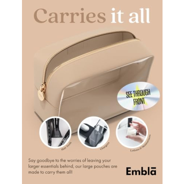Embla Clear Cosmetic Bag - Stylish Travel Makeup Organizer