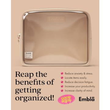 Embla Clear Cosmetic Bag - Stylish Travel Makeup Organizer