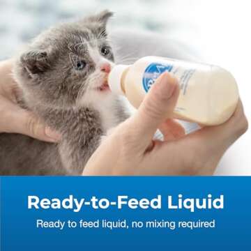 Pet-Ag KMR Kitten Milk Replacer Liquid - 11 oz - Ready-to-Feed Kitten Formula with Vitamins for Kittens Newborn to Six Weeks Old - Easy to Digest