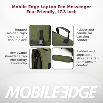 Mobile Edge ECO Laptop Messenger Bag for 17.3" Laptops