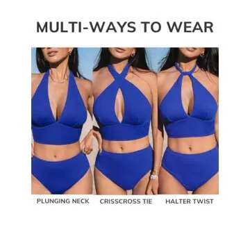 Stylish CUPSHE Women's High Waisted Bikini Set Swimwear