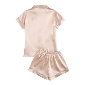 SweatyRocks Women's Satin Pajama Set for Stylish Comfort
