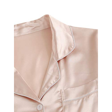 SweatyRocks Women's Satin Pajama Set for Stylish Comfort