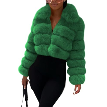 Chic Faux Fur Cropped Jacket for Women Winter Style
