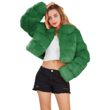 Chic Faux Fur Cropped Jacket for Women Winter Style
