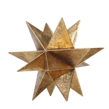 Braxio Modern Style Indoor Home Decor - Resin Gold Multi-Angle Stars Abstract Geometric Sculpture fo...