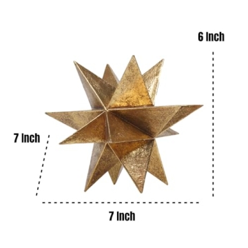 Braxio Gold Geometric Sculpture for Home Decoration