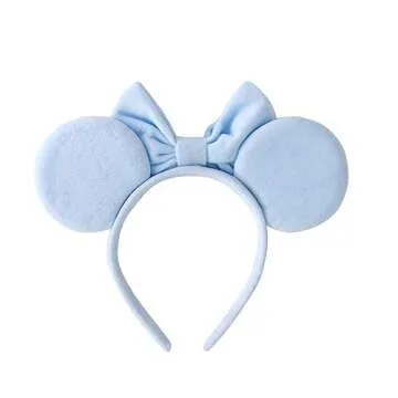 PAITTY Pearl Mouse Ears Bow Headbands for Girls Kids Sparkle Hair Band Ear Headband Party Princess T...