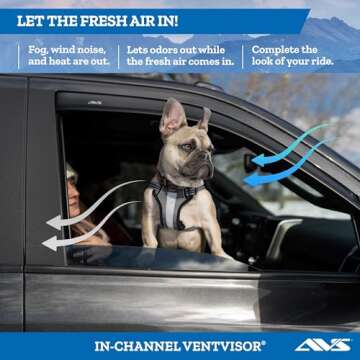 Auto Ventshade [AVS] in-Channel Rain Guards for 2014-2018 Silverado & Sierra 1500 Crew, 2015-2019 Si...