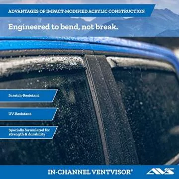 Auto Ventshade [AVS] in-Channel Rain Guards for 2014-2018 Silverado & Sierra 1500 Crew, 2015-2019 Silverado & Sierra 2500HD-3500HD Crew, 4 pcs. | Window Vent Visors - Smoke | 194536