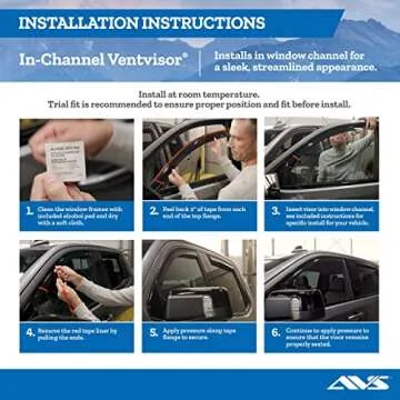 Auto Ventshade [AVS] in-Channel Rain Guards for 2014-2018 Silverado & Sierra 1500 Crew, 2015-2019 Silverado & Sierra 2500HD-3500HD Crew, 4 pcs. | Window Vent Visors - Smoke | 194536