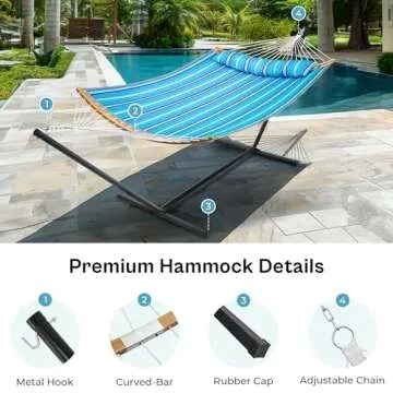 SUPERJARE Hammock with Stand for Outdoor Relaxation
