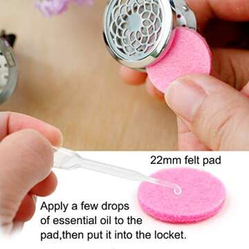 Car Diffuser Vent Clip - 2PCS 30mm Car Essential Oil Diffuser Vent Clips for Car Home Office Room with 12 Felt Pads Mother's Day, Birthday Gift for Women & Men Silver 1