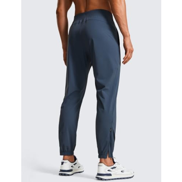 CRZ YOGA Men's Lightweight Joggers with Zip Pockets