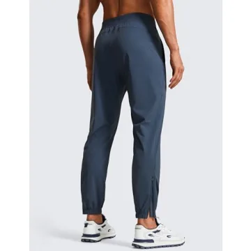 CRZ YOGA Men's Lightweight Joggers with Zip Pockets