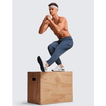 CRZ YOGA Men's Lightweight Joggers with Zip Pockets