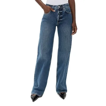 Stylish ANINE BING Women's Hugh Jeans in Washed Blue - Perfect Fit!